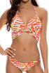 Luli Fama Love Me Wild Front Twist Bustier Halter Top